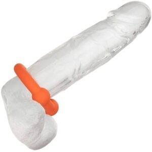Calexotics-Alpha Dual Ball Ring arancio-silicone, impermeabile · Anelli & Guaine per pene