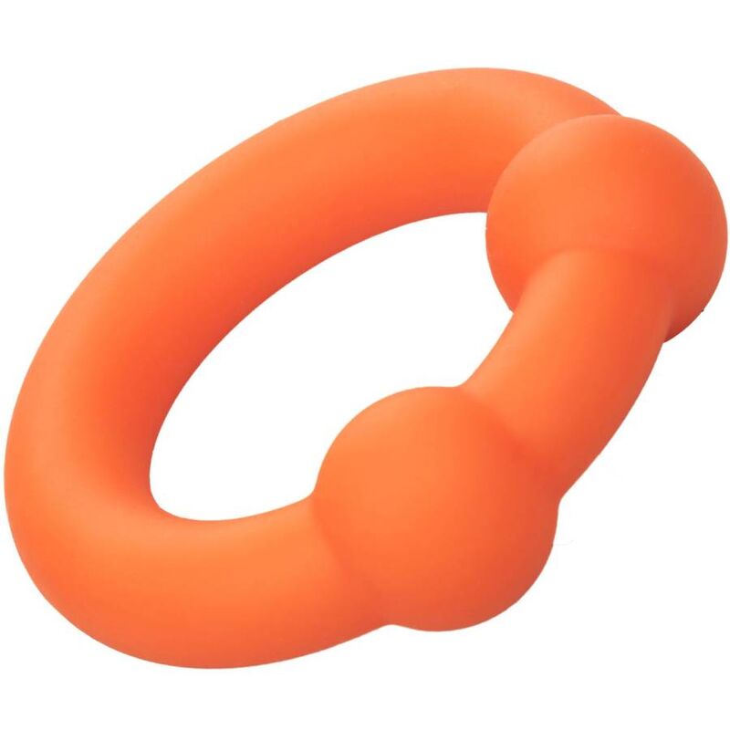 Calexotics-Alpha Dual Ball Ring arancio-silicone, impermeabile · Anelli & Guaine per pene (immagine 2)