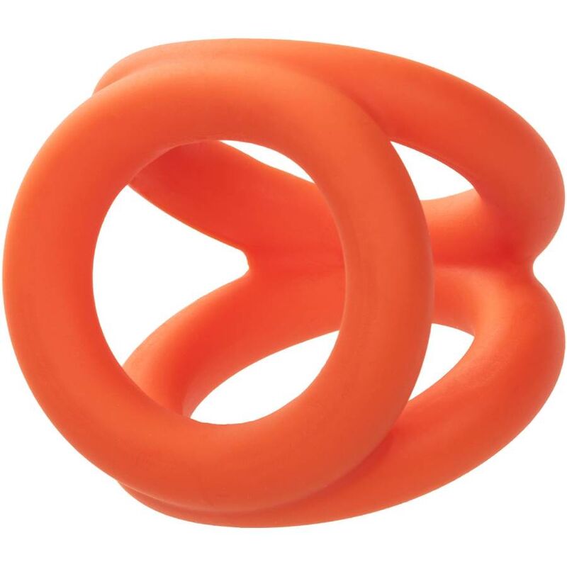 Calexotics-Alpha Tri-ring Arancione-Silicio, Impermeabile · Anelli & Guaine per pene (immagine 10)