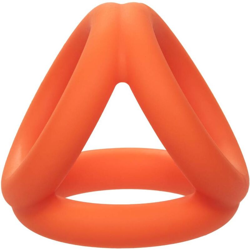 Calexotics-Alpha Tri-ring Arancione-Silicio, Impermeabile · Anelli & Guaine per pene (immagine 6)