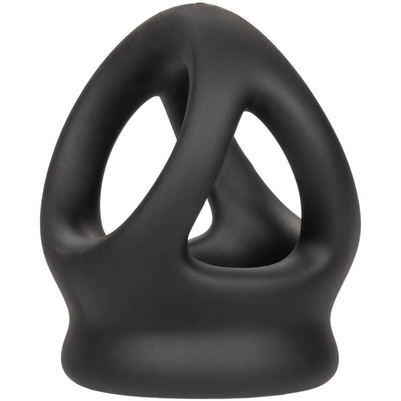 Calexotics-Anello doppio con gabbia Nero-Silicone, impermeabile · Anelli & Guaine per pene (immagine 8)