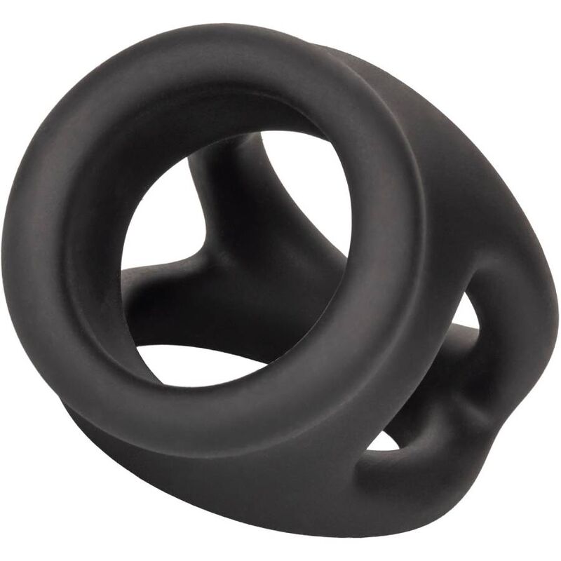 Calexotics-Anello doppio con gabbia Nero-Silicone, impermeabile · Anelli & Guaine per pene (immagine 7)