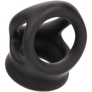 Calexotics-Anello doppio con gabbia Nero-Silicone, impermeabile · Anelli & Guaine per pene (immagine 5)
