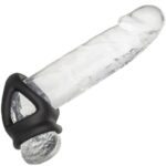 Calexotics-Anello doppio con gabbia Nero-Silicone, impermeabile · Anelli & Guaine per pene