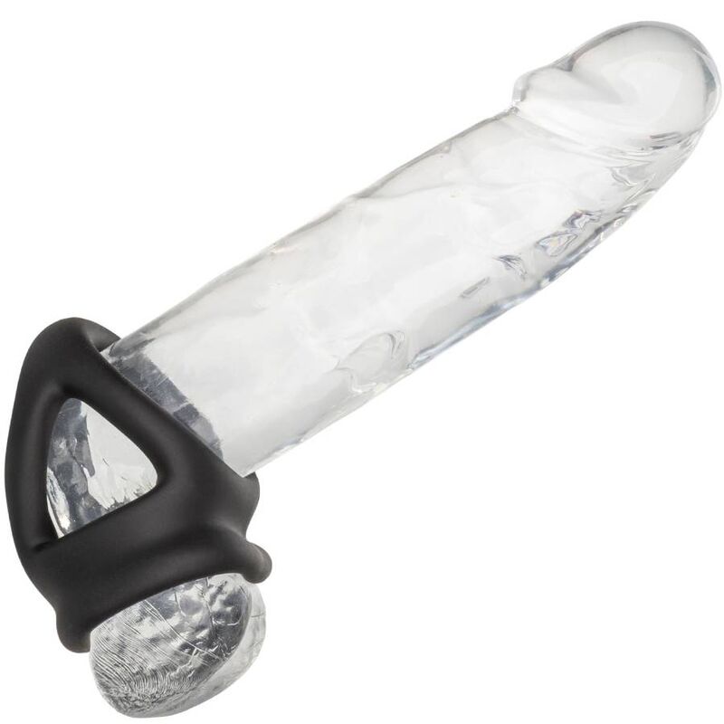 Calexotics-Anello doppio con gabbia Nero-Silicone, impermeabile · Anelli & Guaine per pene