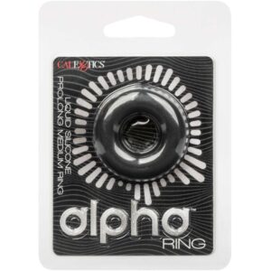 Calexotics-Alpha Prolong Anello Medio Nero-Silicone, Impermeabile · Anelli & Guaine per pene (immagine 6)
