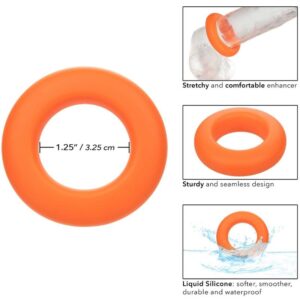Calexotics-Alpha Prolong Anello Grande Arancione-Silicio, Impermeabile · Anelli & Guaine per pene (imaginea 9)