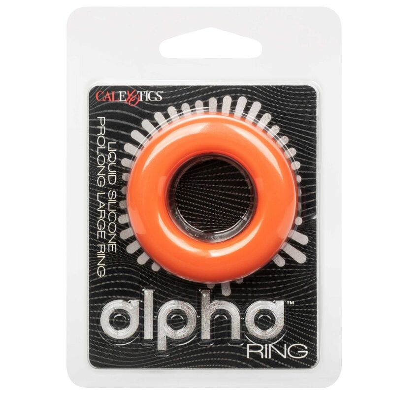 Calexotics-Alpha Prolong Anello Grande Arancione-Silicio, Impermeabile · Anelli & Guaine per pene (imaginea 8)