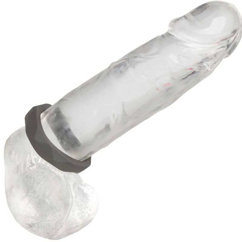 Calexotics-Anello Prismatico Alpha Prolong Grigio-Silicone, impermeabile · Anelli & Guaine per pene