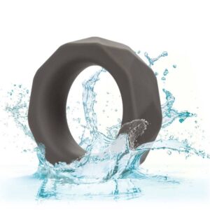 Calexotics-Anello Prismatico Alpha Prolong Grigio-Silicone, impermeabile · Anelli & Guaine per pene (immagine 5)