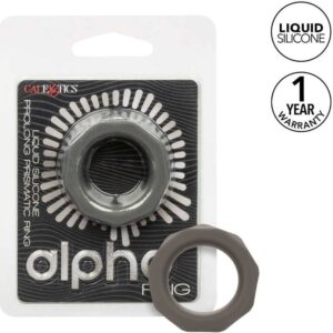 Calexotics-Anello Prismatico Alpha Prolong Grigio-Silicone, impermeabile · Anelli & Guaine per pene (immagine 8)