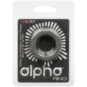 Calexotics-Anello Prismatico Alpha Prolong Grigio-Silicone, impermeabile · Anelli & Guaine per pene (imaginea 2)