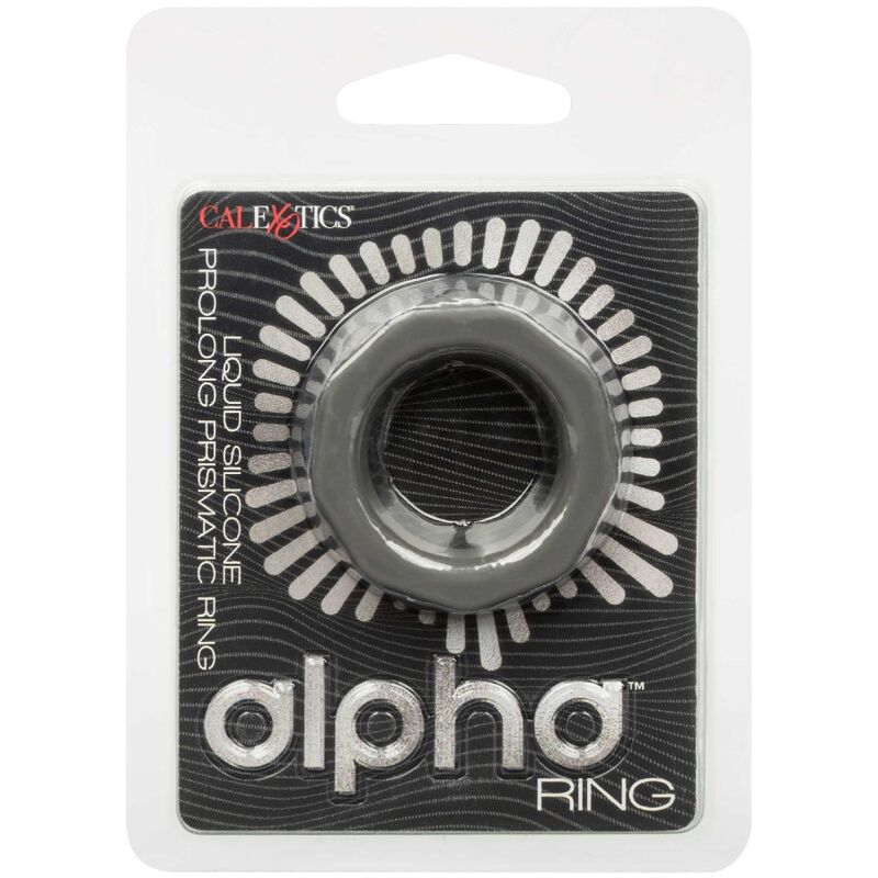Calexotics-Anello Prismatico Alpha Prolong Grigio-Silicone, impermeabile · Anelli & Guaine per pene (immagine 2)