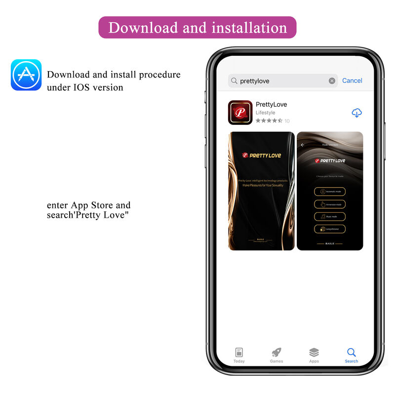 App Series-Hector Electroshock Vibratore con Control App — PRETTY LOVE · Giocattoli per coppie (immagine 9)
