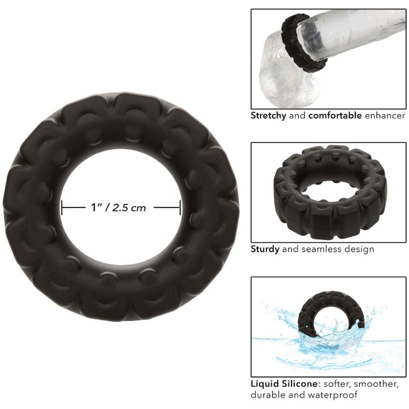 Calexotics-Anello di prolunga in silicone liquido Nero 2 Calexotics-Anello di prolunga in silicone liquido Nero · Anelli & Guaine per pene (imaginea 2)