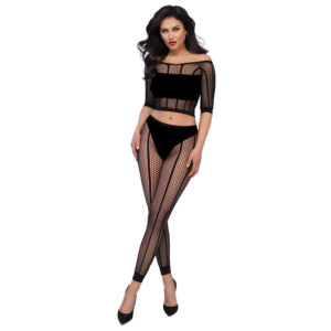 Chilirose Sets-CR-4647 Top & Leggins Nero S/M · Lingerie sexy donna