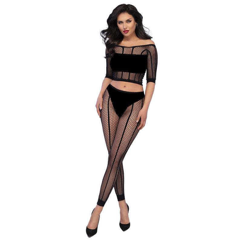 Chilirose Sets-CR-4647 Top & Leggins Nero S/M