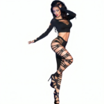Chilirose-CR-3654 Set Top e Leggins con Decoupages · Lingerie sexy donna
