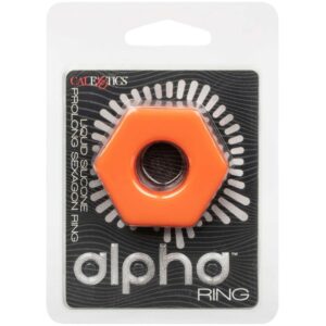 Calexotics-Alpha Prolong Anello Sexagon Arancione-Silicone · Anelli & Guaine per pene (imaginea 6)