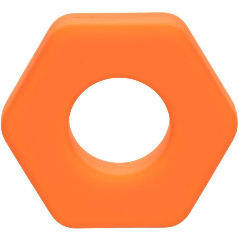 Calexotics-Alpha Prolong Anello Sexagon Arancione-Silicone · Anelli & Guaine per pene (imaginea 5)
