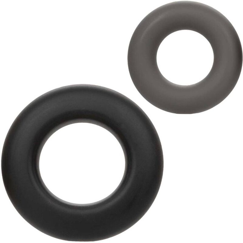 Calexotics-Alpha Prolong Set di 2 Anelli Grigio-Silicone, Impermeabile · Anelli & Guaine per pene (immagine 8)