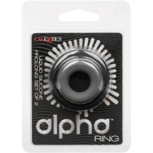 Calexotics-Alpha Prolong Set di 2 Anelli Grigio-Silicone, Impermeabile · Anelli & Guaine per pene (immagine 7)