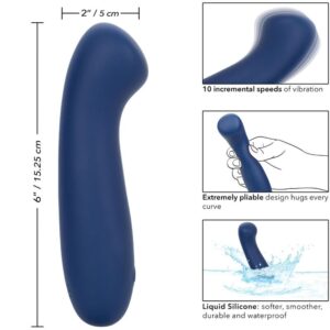 Calexotics-Cashmere Satin G Blu-Silicone, 10 velocità 19 Calexotics-Cashmere Satin G Blu-Silicone, 10 velocità · Vibratori (imaginea 9)