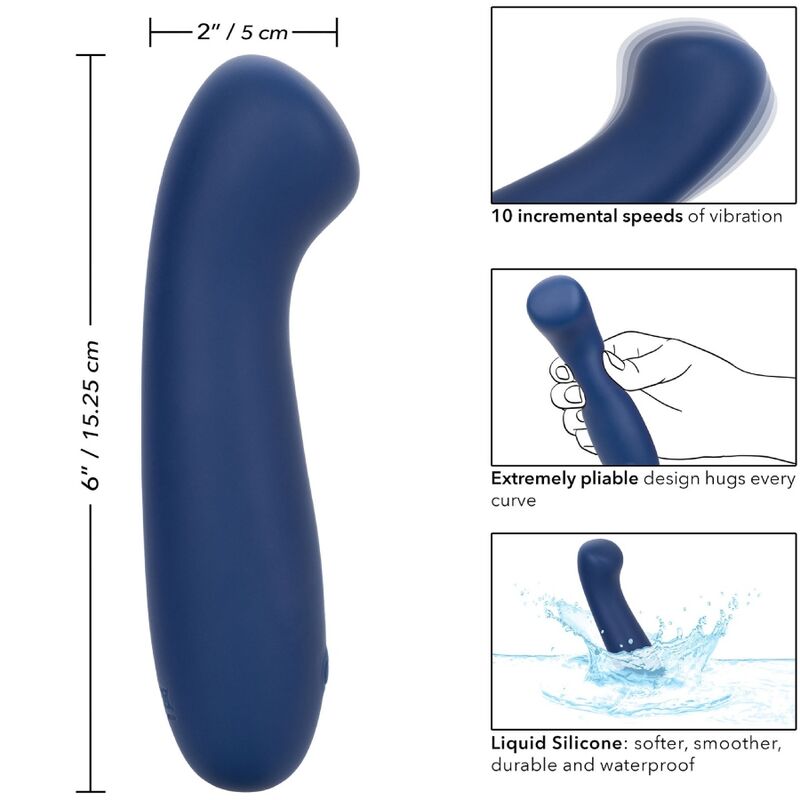 Calexotics-Cashmere Satin G Blu-Silicone, 10 velocità 9 Calexotics-Cashmere Satin G Blu-Silicone, 10 velocità · Vibratori (imaginea 9)