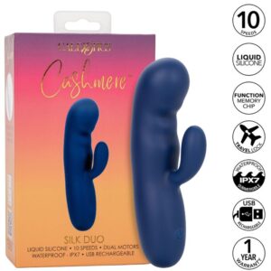 Calexotics-Cashmere Seta Duo Blu-Silicone, 10 velocità · Vibratori (imaginea 2)