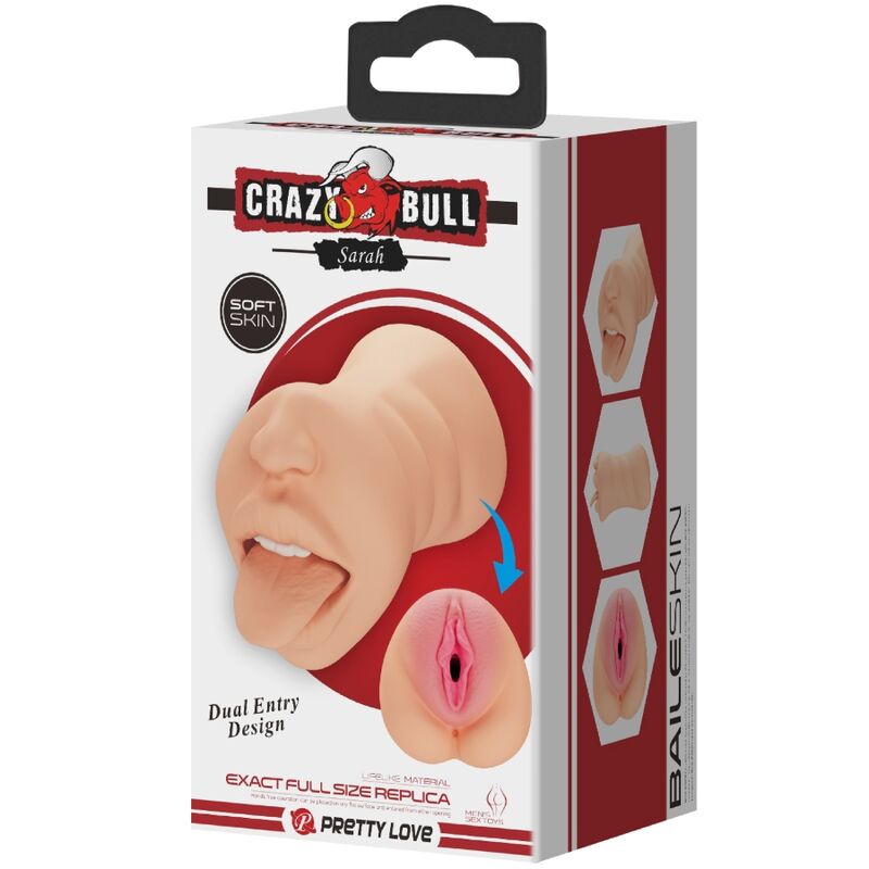 Crazy Bull-Sarah Dual Masturbatore con Due Ingressi, Forma · Masturbatori (imaginea 7)