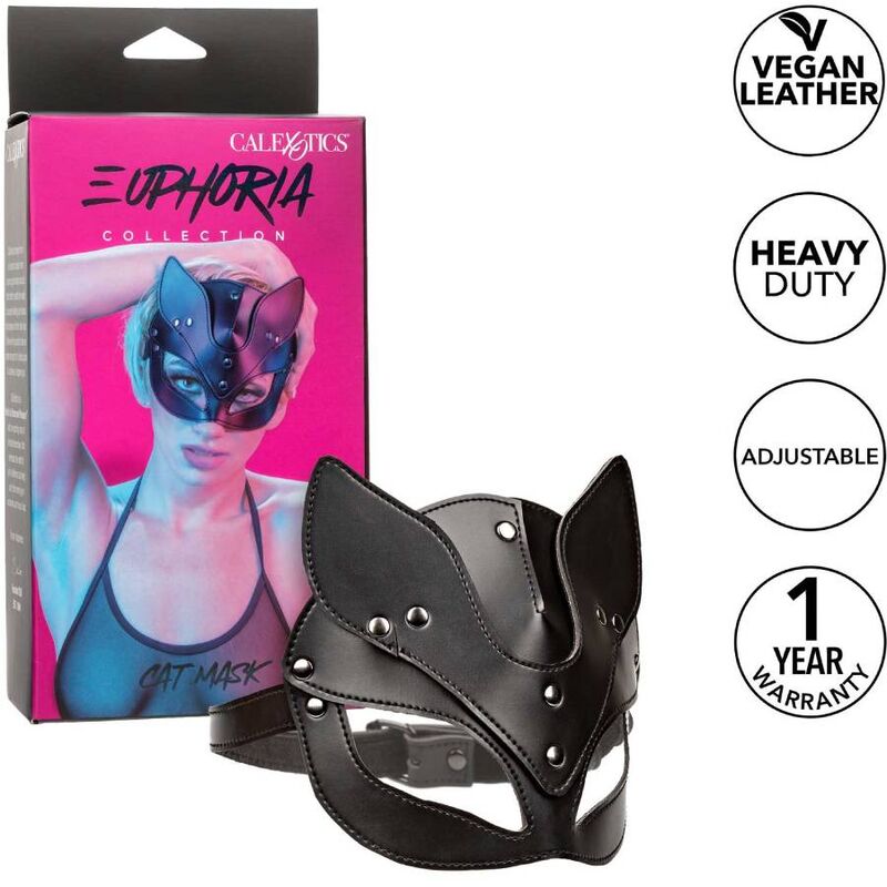 Calexotics-Euphoria Maschera di Gatto-Pelle Ecologica · Bondage & Manette (immagine 7)