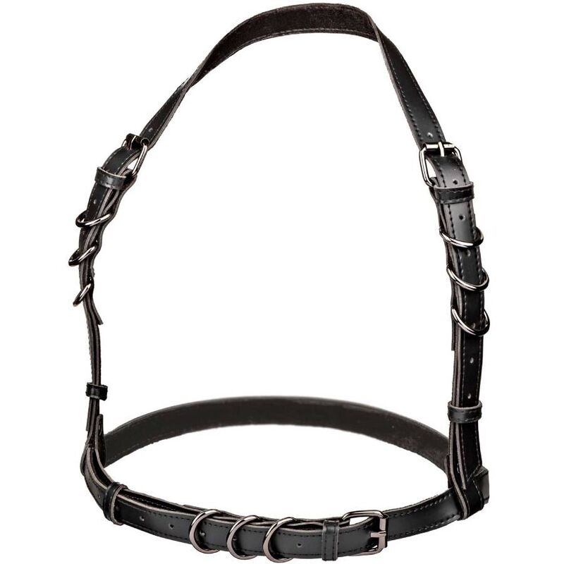 Calexotics-Euphoria Imbracatura Halter con Fibbia, Nero-Pelle Ecologica