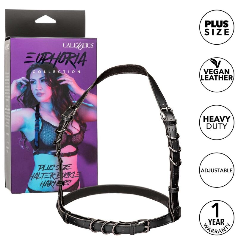 Calexotics-Euphoria Imbracatura Halter Plus Size con Fibbia · Accessori BDSM (imaginea 5)