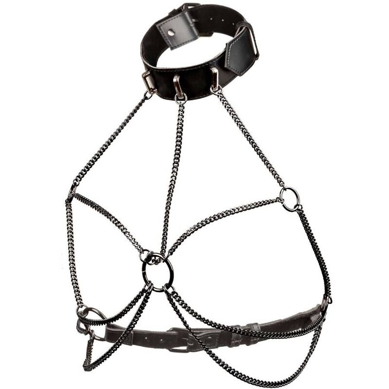 Calexotics-Imbracatura con collana e catene Euphoria Plus Size · Accessori BDSM (immagine 3)