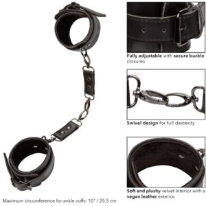 Calexotics-Euphoria Manette per Caviglie-Pelle Ecologica, Rotazione · Bondage & Manette (imaginea 5)