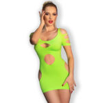 Chilirose-CR-4671 Rochie Neagră S/M, Negru/Verde Neon · Lenjerie Sexy Femei