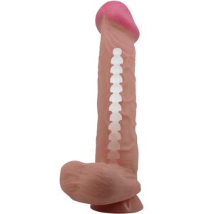 Dildos-Sliding Skin Series Dildo Realistico con Ventosa Marrone 26 cm-TPR — PRETTY LOVE · Dildo & Stimolatori (imaginea 3)