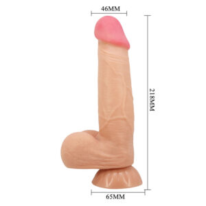 Dildos-Sliding Skin Series Dildo Realistico con Ventosa 21.8 cm-TPR — PRETTY LOVE · Dildo & Stimolatori (imaginea 3)
