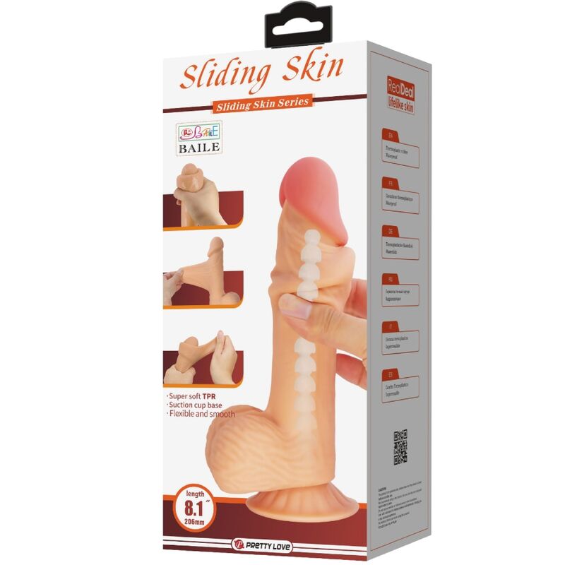 Dildos-Sliding Skin Series Dildo Realistico con Ventosa 20.6 cm-TPR 4 Dildos-Sliding Skin Series Dildo Realistico con Ventosa 20.6 cm-TPR — PRETTY LOVE · Dildo & Stimolatori (imaginea 4)