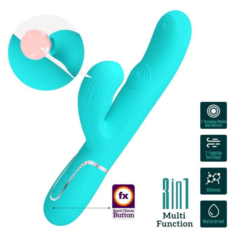 High Tech-Pennello multifunzione 3 in 1 G-spot Vibrator Aqua 6 High Tech-Pennello multifunzione 3 in 1 G-spot Vibrator Aqua — PRETTY LOVE · Vibratori (imaginea 6)