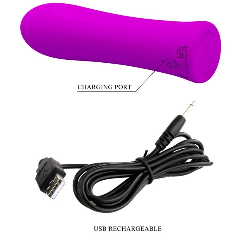 Fun Toys-Alfreda Super Power Vibrator Violet-Silicone, 12 velocità — PRETTY LOVE · Vibratori (imaginea 7)