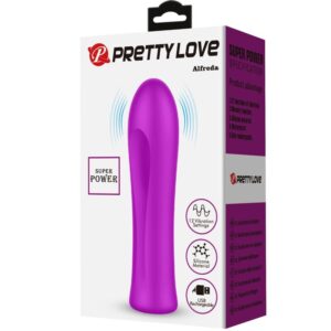 Fun Toys-Alfreda Super Power Vibrator Violet-Silicone, 12 velocità — PRETTY LOVE · Vibratori (imaginea 2)