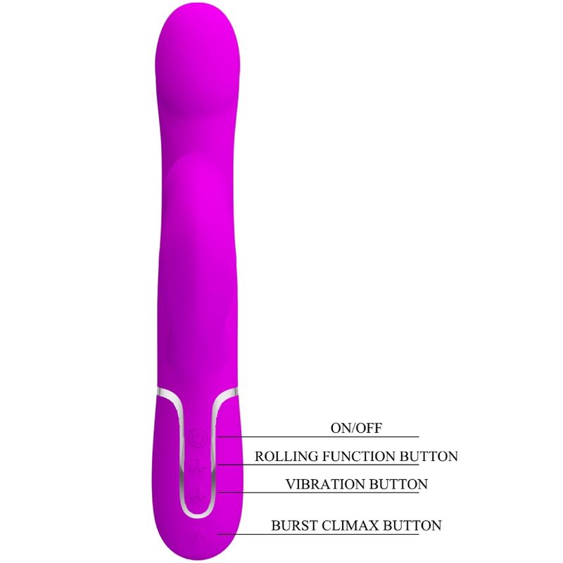High Tech-Rabbit Vibratore Perle Viola-Silicio, 7 velocità, USB — PRETTY LOVE · Vibratori (immagine 8)