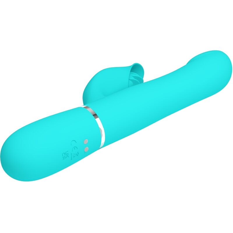 High Tech-Rabbit Vibrator Pearls Aqua Green-Silicone, 7 velocità, USB — PRETTY LOVE · Vibratori (imaginea 5)