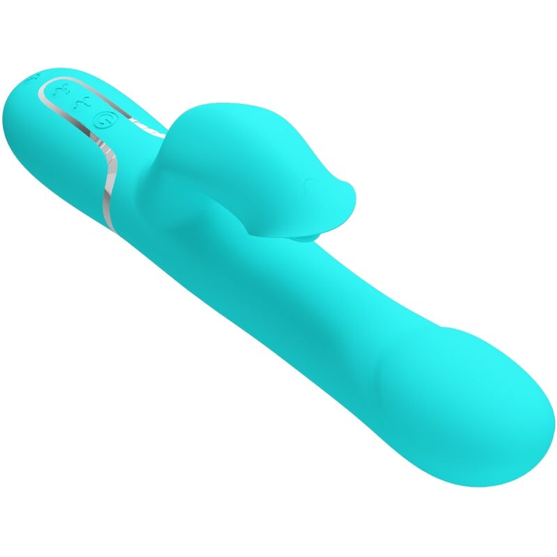 High Tech-Rabbit Vibrator Pearls Aqua Green-Silicone, 7 velocità, USB — PRETTY LOVE · Vibratori (imaginea 4)