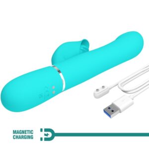 High Tech-Rabbit Vibrator Pearls Aqua Green-Silicone, 7 velocità, USB — PRETTY LOVE · Vibratori (imaginea 9)