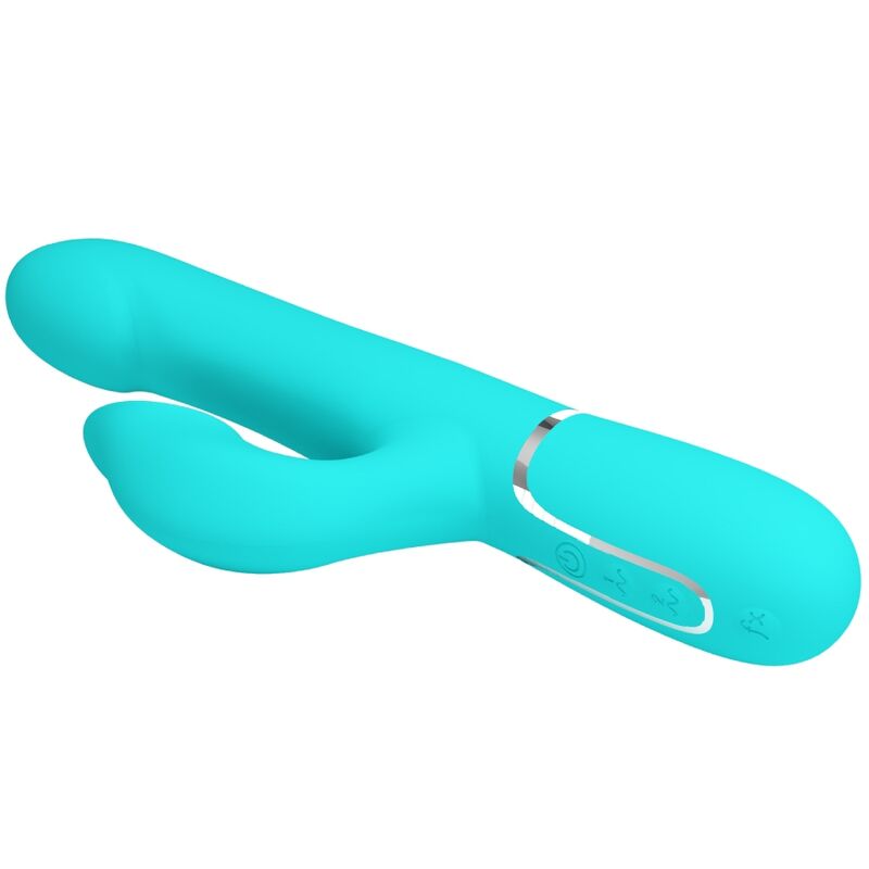 High Tech-Rabbit Vibrator Pearls Aqua Green-Silicone, 7 velocità, USB — PRETTY LOVE · Vibratori (imaginea 6)