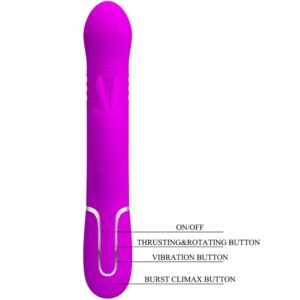 High Tech-Coda Rabbit Vibratore Perle Violet-Silicone, 7 velocità — PRETTY LOVE · Vibratori (immagine 8)