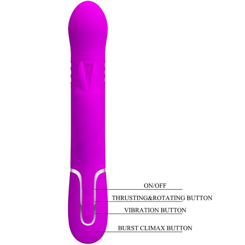 High Tech-Coda Rabbit Vibratore Perle Violet-Silicone, 7 velocità — PRETTY LOVE · Vibratori (immagine 8)