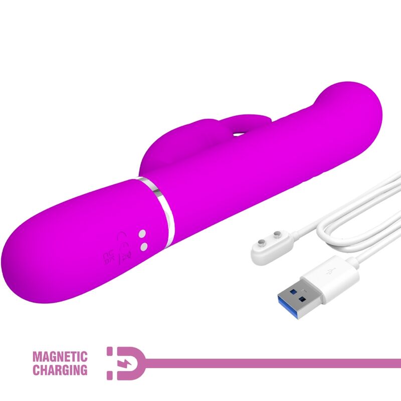 High Tech-Coda Rabbit Vibratore Perle Violet-Silicone, 7 velocità — PRETTY LOVE · Vibratori (immagine 9)